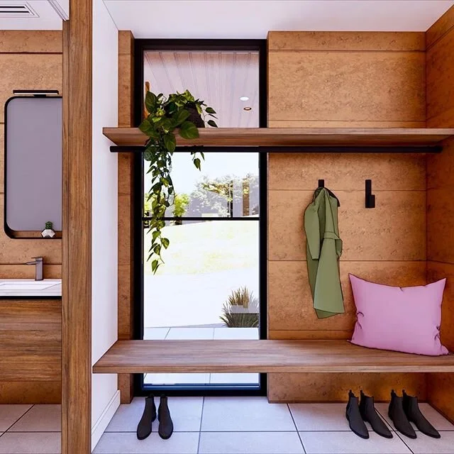How’s this for a mud room. Can’t wait to see this rammed earth farmhouse come together on site over the next few months. Design + Build by @cnc_constructions