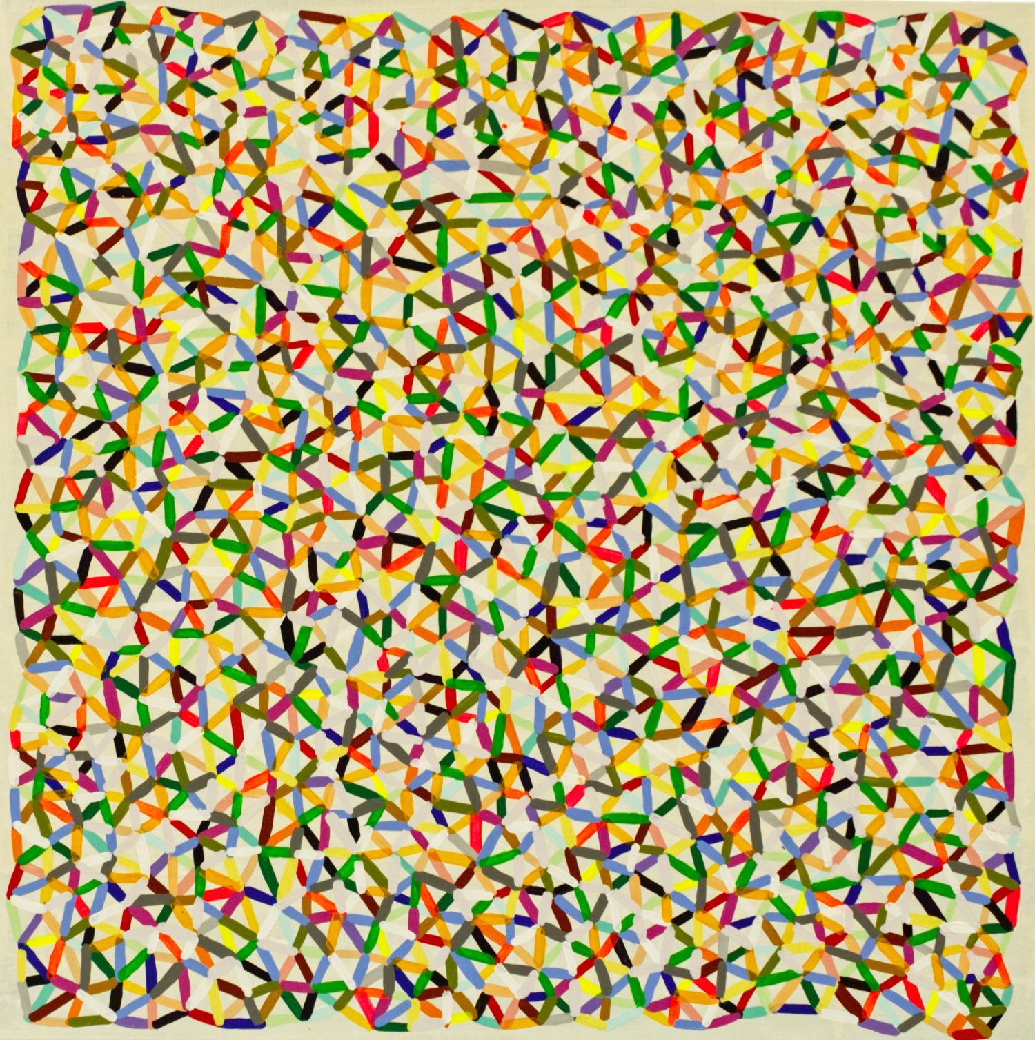 “Quantum Sprinkles”, 24x24”, acrylic on canvas, 2024