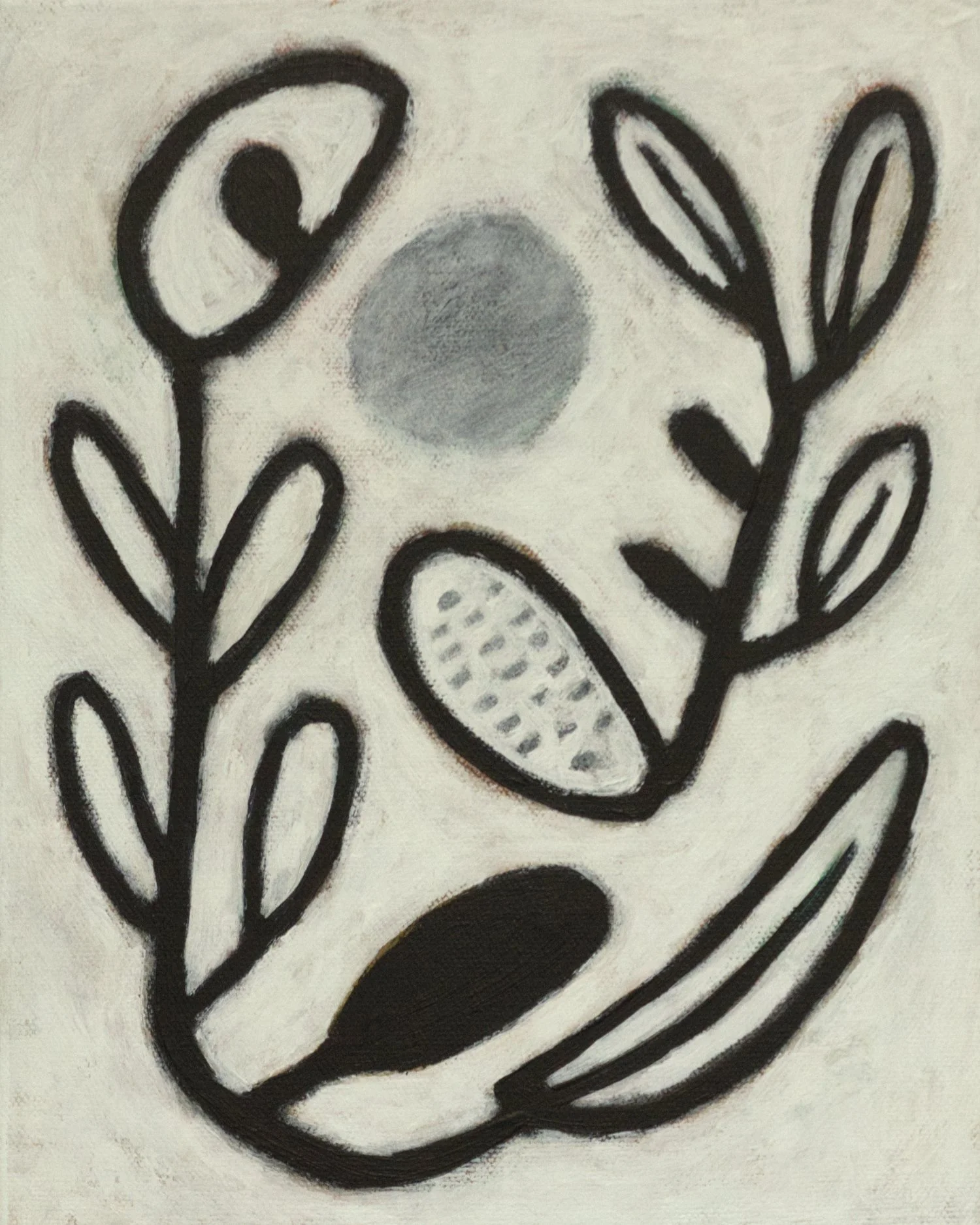 “Brain Fog”, 8x10”, acrylic on canvas, 2025