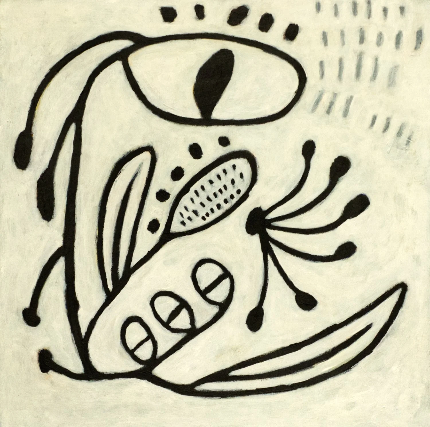 “Monochrome Dream, 20x20”, acrylic on canvas, 2025