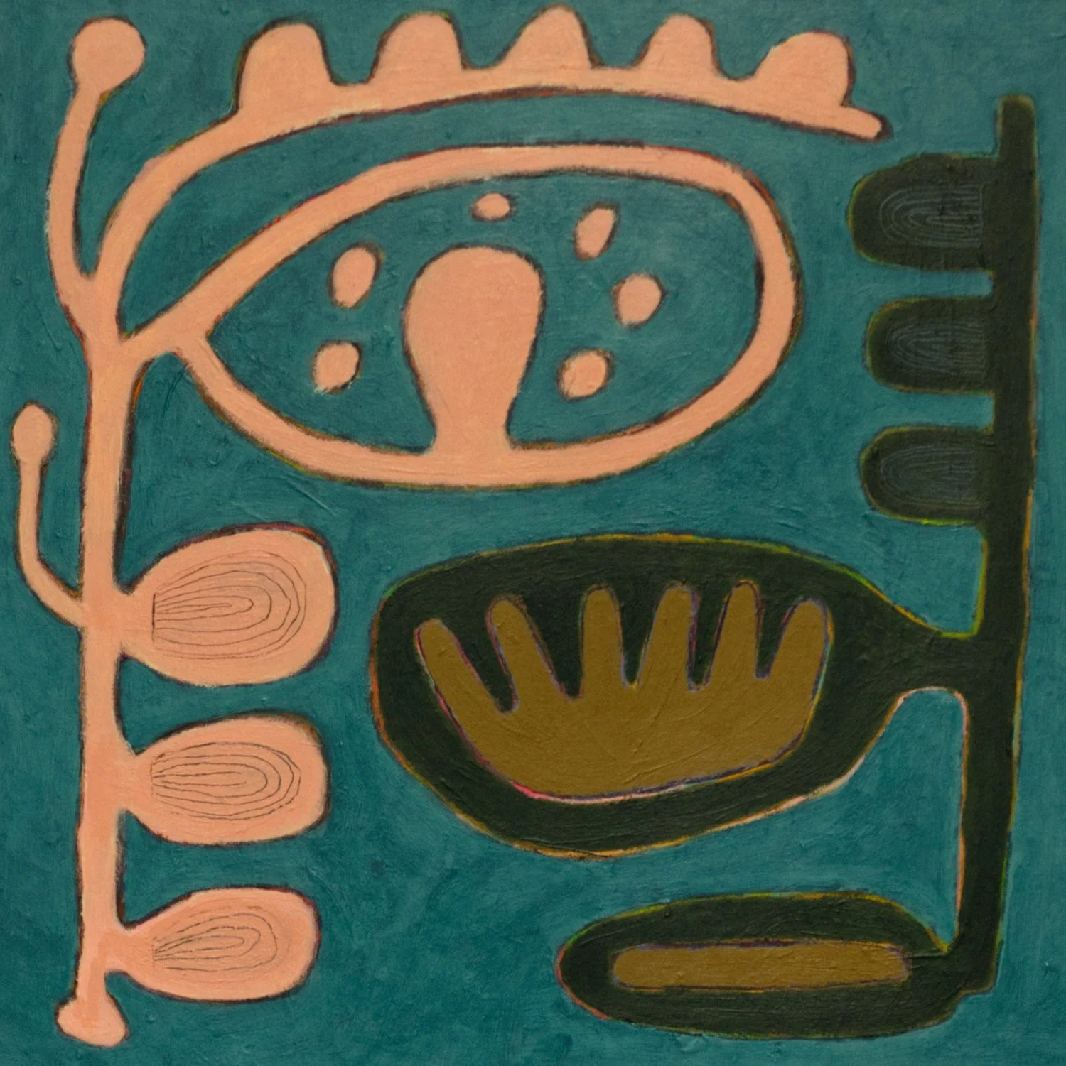 “Harmony”, 18x18”, acrylic on canvas, 2025