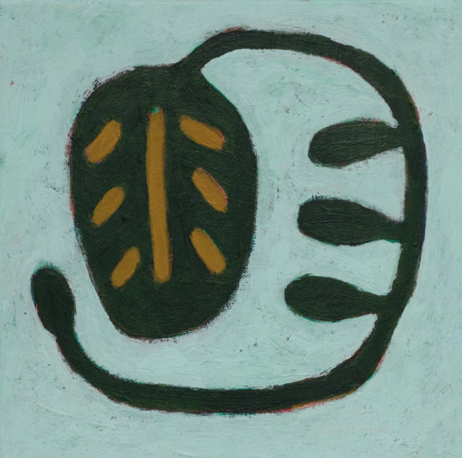 “Solo”, 8x8”, acrylic on canvas, 2025