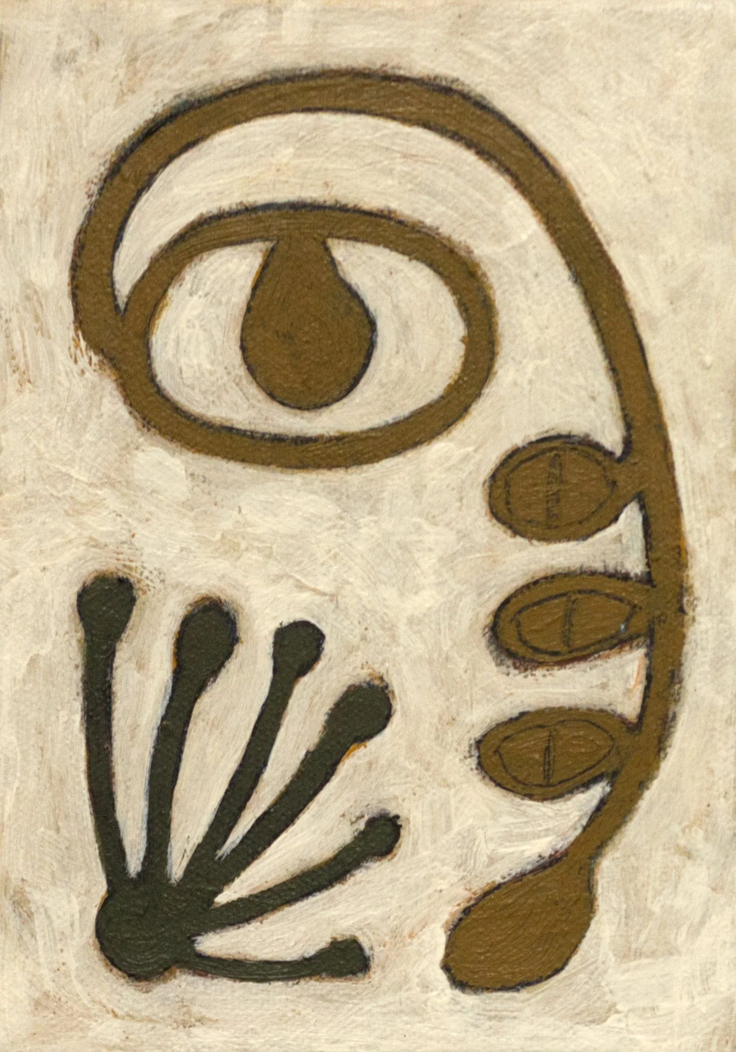 “Fine”, 5x7”, acrylic on canvas, 2025