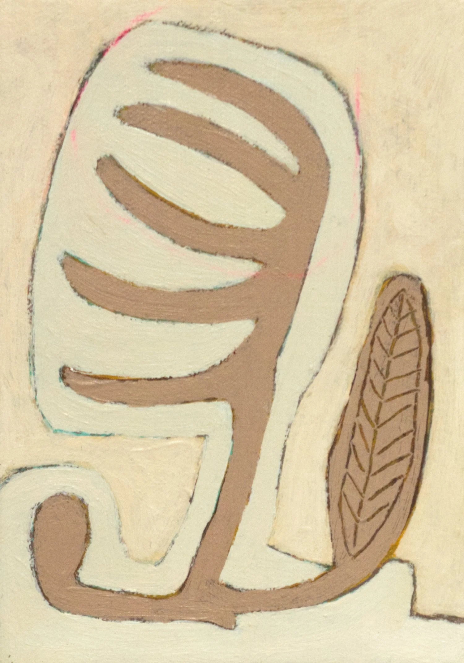 “Strength”, 5x7”, acrylic on canvas, 2025