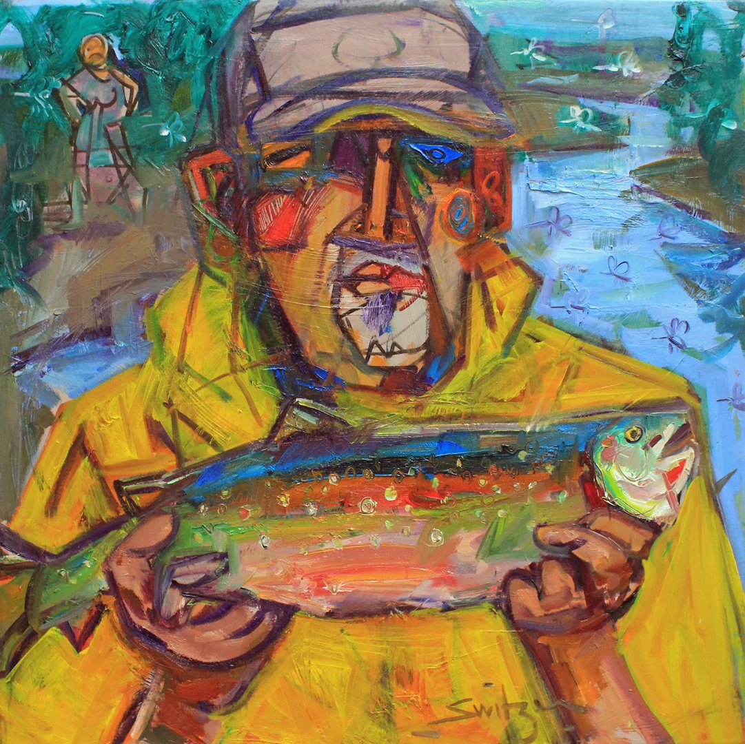 “Fisher of Fish”, 36x36 inches, oil on canvas, SOLD