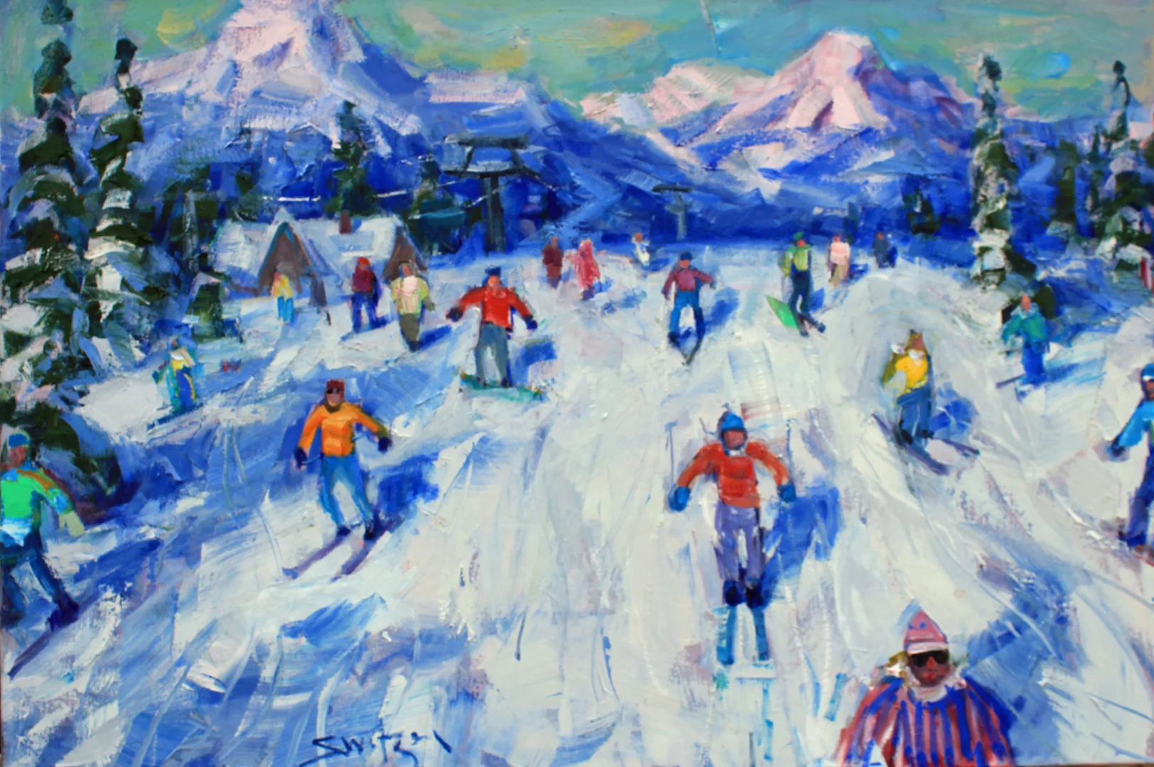 “Slope”, 24x36 inches, oil on canvas, SOLD