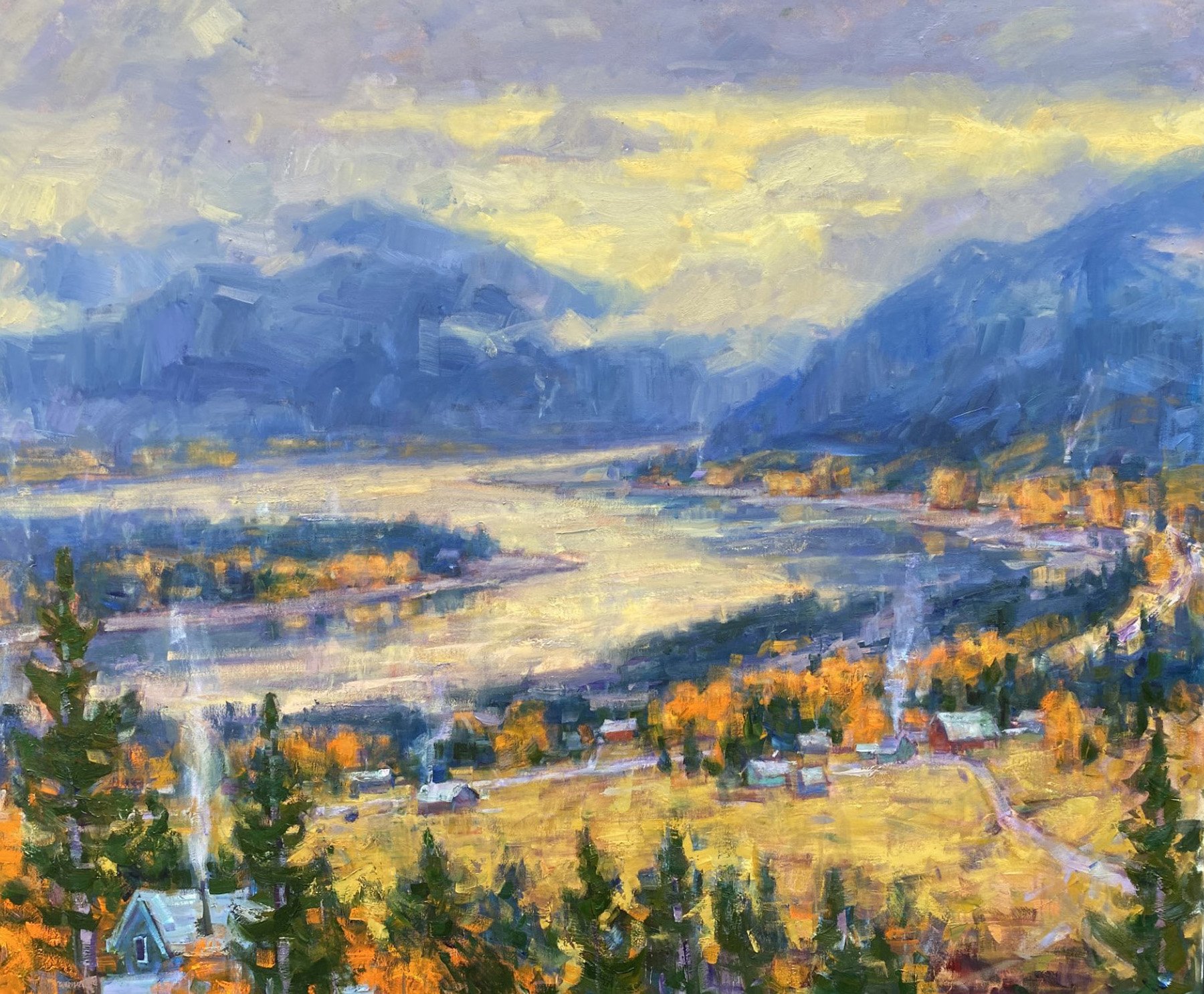  “View From My Hill,”                                                                60x72 inches,                                                                                  oil on canvas                                                         