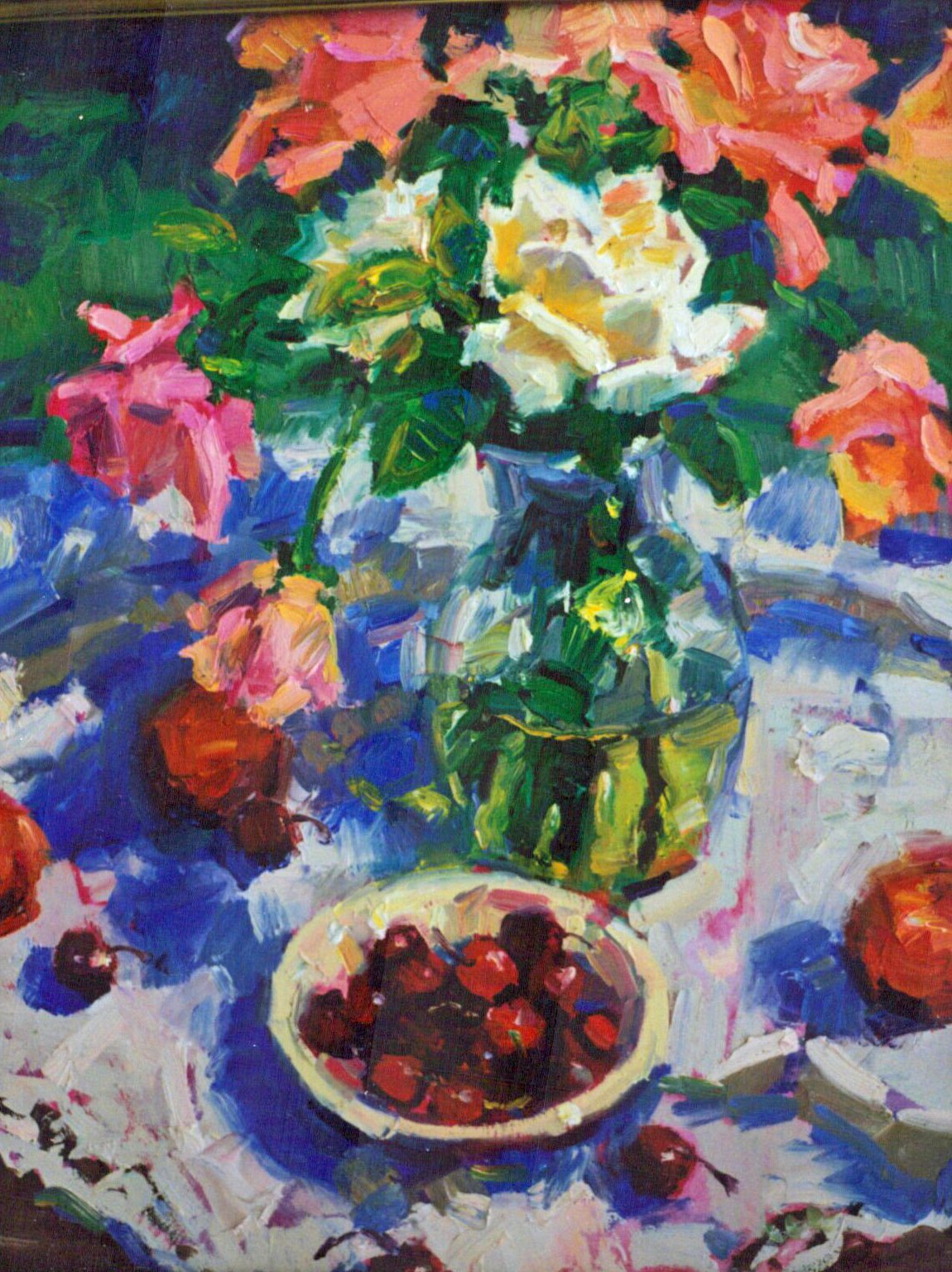 “Summer Fruit”, 30×24 inches, oil on canvas