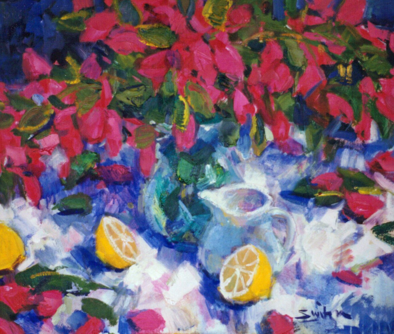 “Bougainvilleas”, 24×30 inches, oil on canv