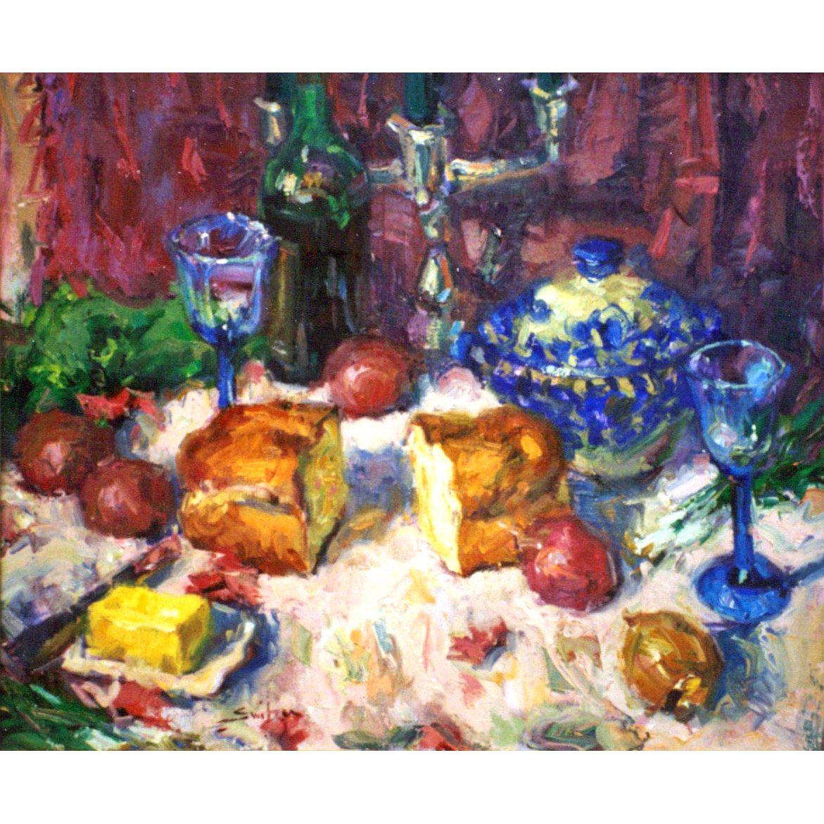 “Fresh Baked Bread”, 30×40 inches, oil on