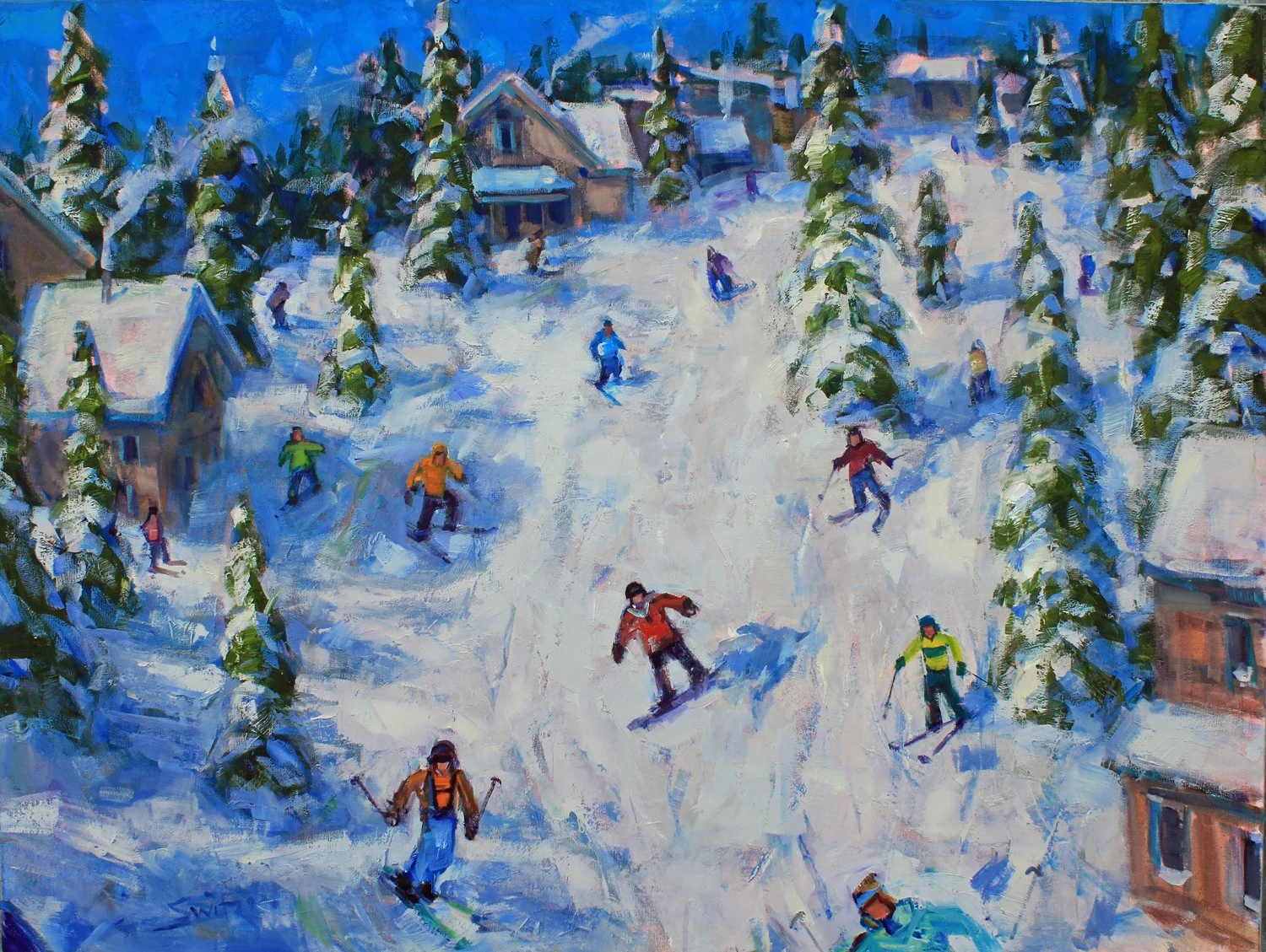  “Snow Alley”                                                                                                                        36×48 inches,                                                                                                        