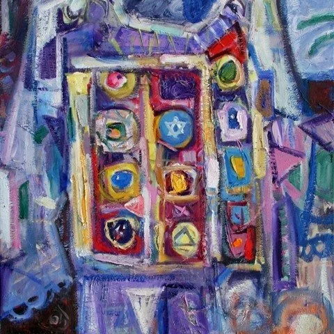  "Tetzaveh"  Exodus 27:20 to 30:10,                                                                                       painting 20,                                                                                                                  fr