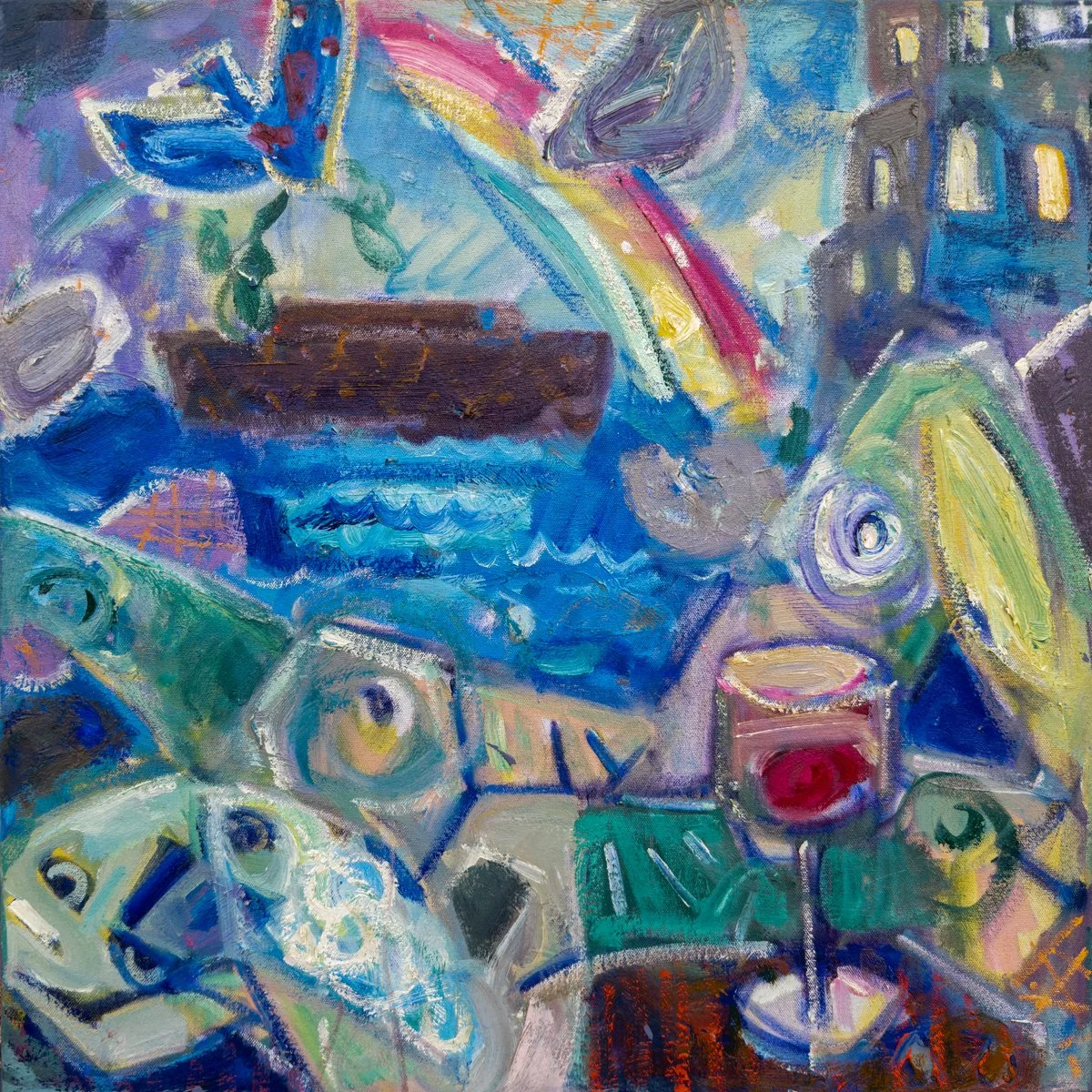   "Noach"  Genesis 6:9 to 11:32,                                                                                       painting 2,                                                                                                                  from I