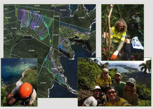 Weed teams apply search effort across near 80% of island terrain, their effort monitored through record of GPS track logs across designated weed management blocks.