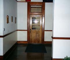 Old Library Door This door had no window in 1959.