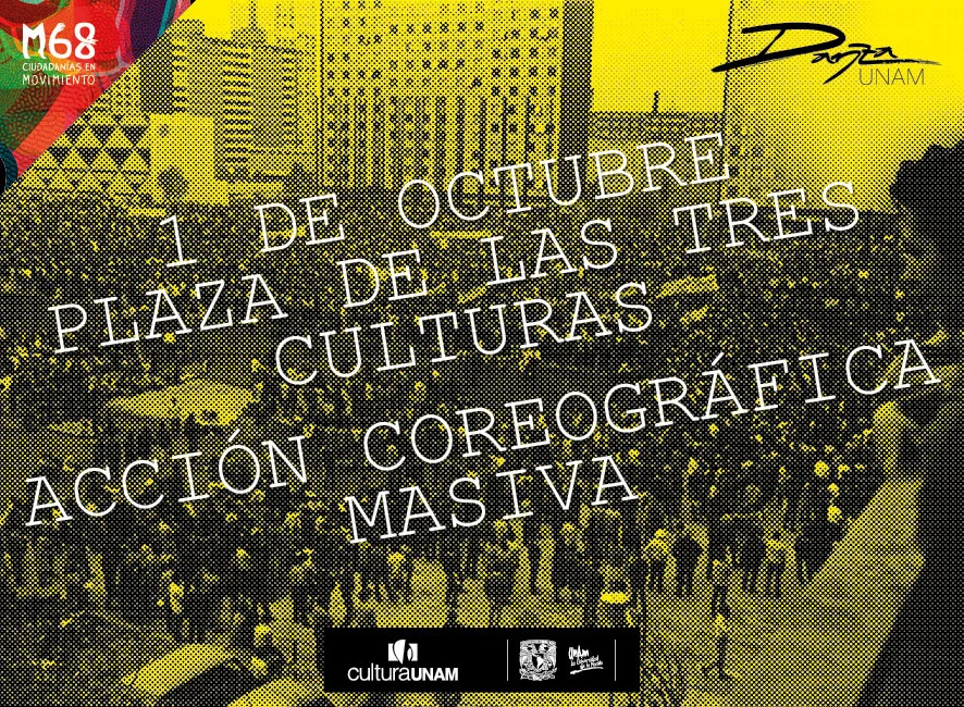 Acción coreográfica masiva en conmemoración de los 50 años de la tragedia de Tlatelolco