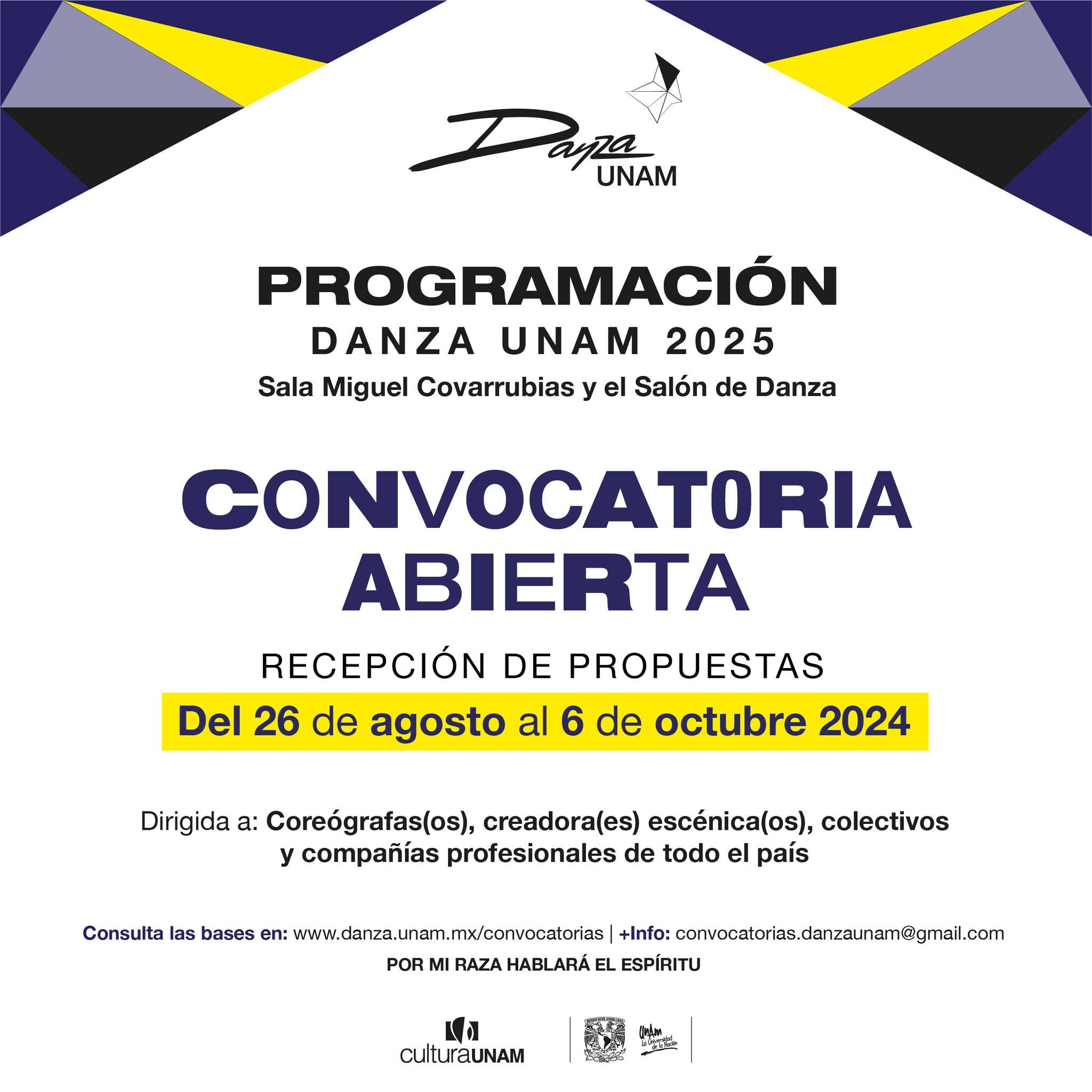 Danza UNAM lanza la convocatoria para participar en la programación 2025
