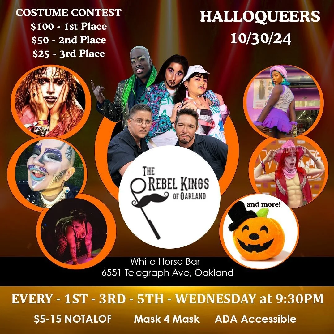 WE CANNOT WAIT for our Halloqueers show THIS UPCOMING WEDNESDAY 10/30/24 at the @whitehorsebar 
WITH A @whitehorsebar COSTUME CONTEST with $$$ prizes!&nbsp;
Our cast includes...
@zuzu.beloved 
@daddyqwn 
@oohbazil 
@jonzin4avo 
@palaceabundance 
AND 
