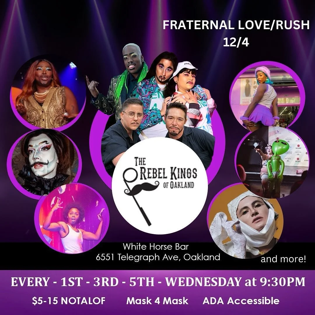 Can&rsquo;t wait to uplift our Fraternal Love and RUSH into the arms of brothers THIS UPCOMING WEDNESDAY 12/4/24 at the @whitehorsebar 

Our cast includes...
@hercusleaze (Season 1 of Canada&rsquo;s Call Me Mother)
@missbea_haven 
@zuzu.beloved 
@jcr
