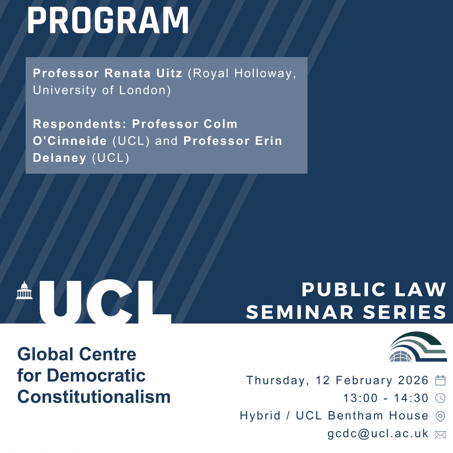 Announcement: Global Centre for Democratic Constitutionalism (GCDC) Public Law Seminar Series (PLSS): Illiberal Christian democracy as a constitutional program