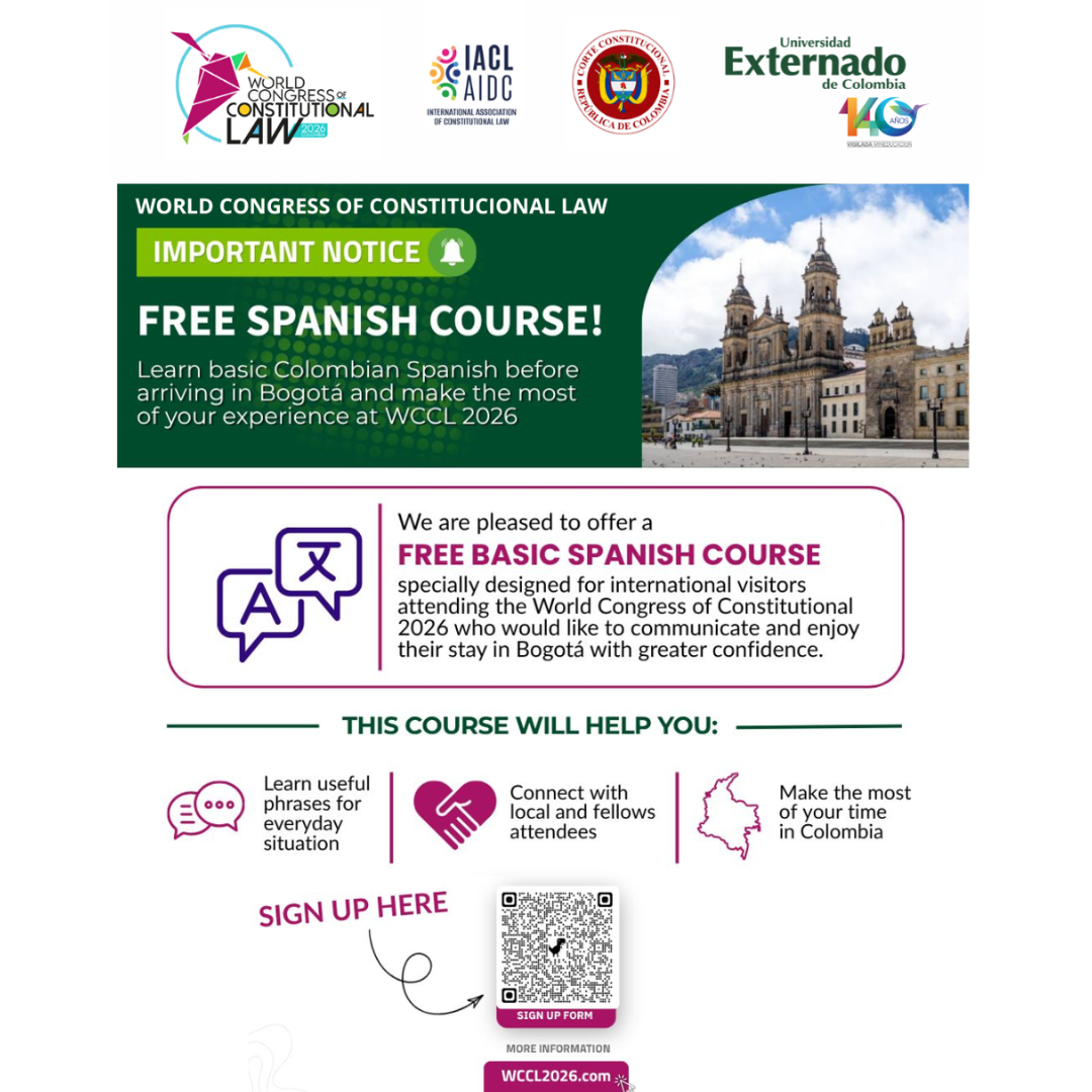 Announcement: Free Basic Spanish Course for Participants of the World Congress of Constitutional Law 2026