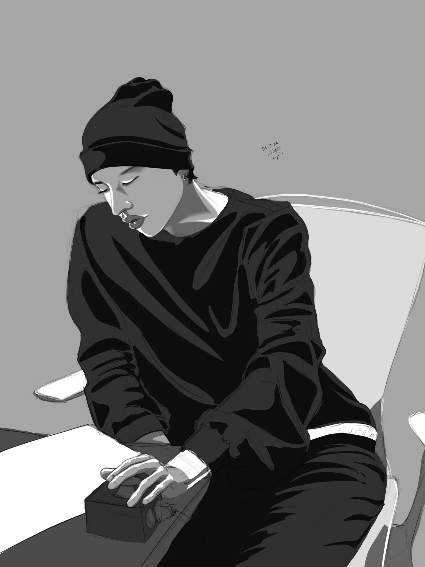 I decided to try out a new technique tonight. The select and fill method really showed me that i need to practice more on being able to define forms. I do really like how this turned out though! As long as its actually recognisably @gnabnahc then mis