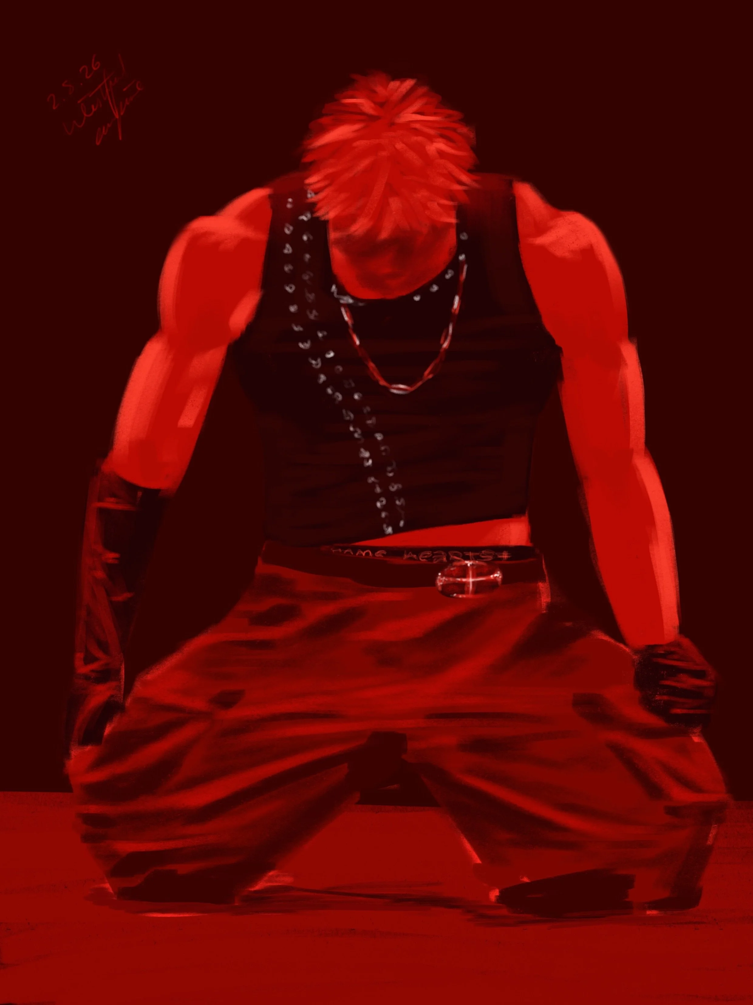 There are so many photos of @gnabnahc that i have saved over the last week that i want to draw! But i wanted to start with this moment because the red monochrome palette was so visually interesting to me!

#skzfanart #straykidsfanart #bangchan #bangc