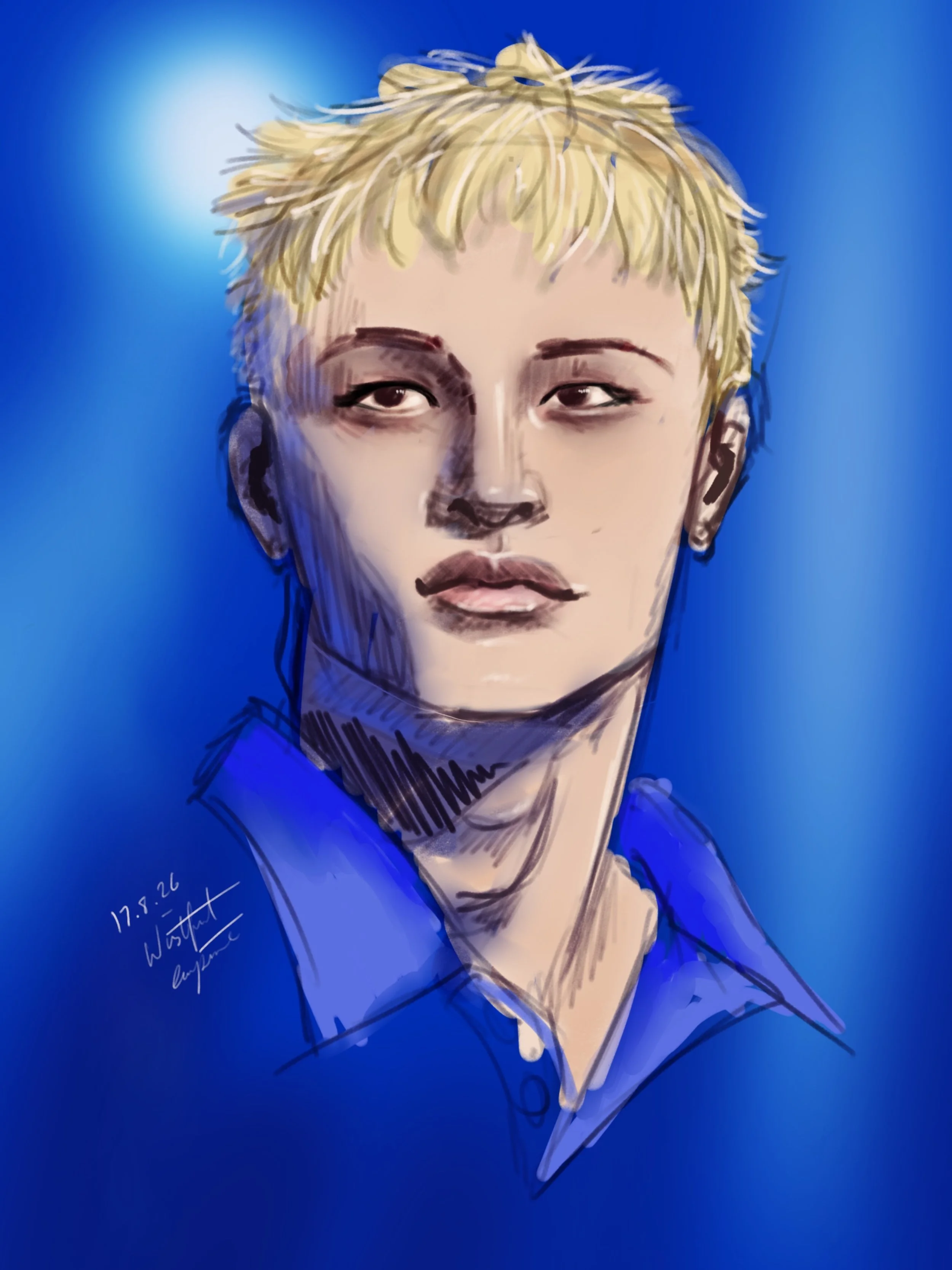 A lot of the time i pick a reference picture because i&rsquo;ve been thinking about it or want to try something in particular. Today i just aggressively scrolled my camera roll and drew what it roughly landed on. 

Considering he comprises like 98% o