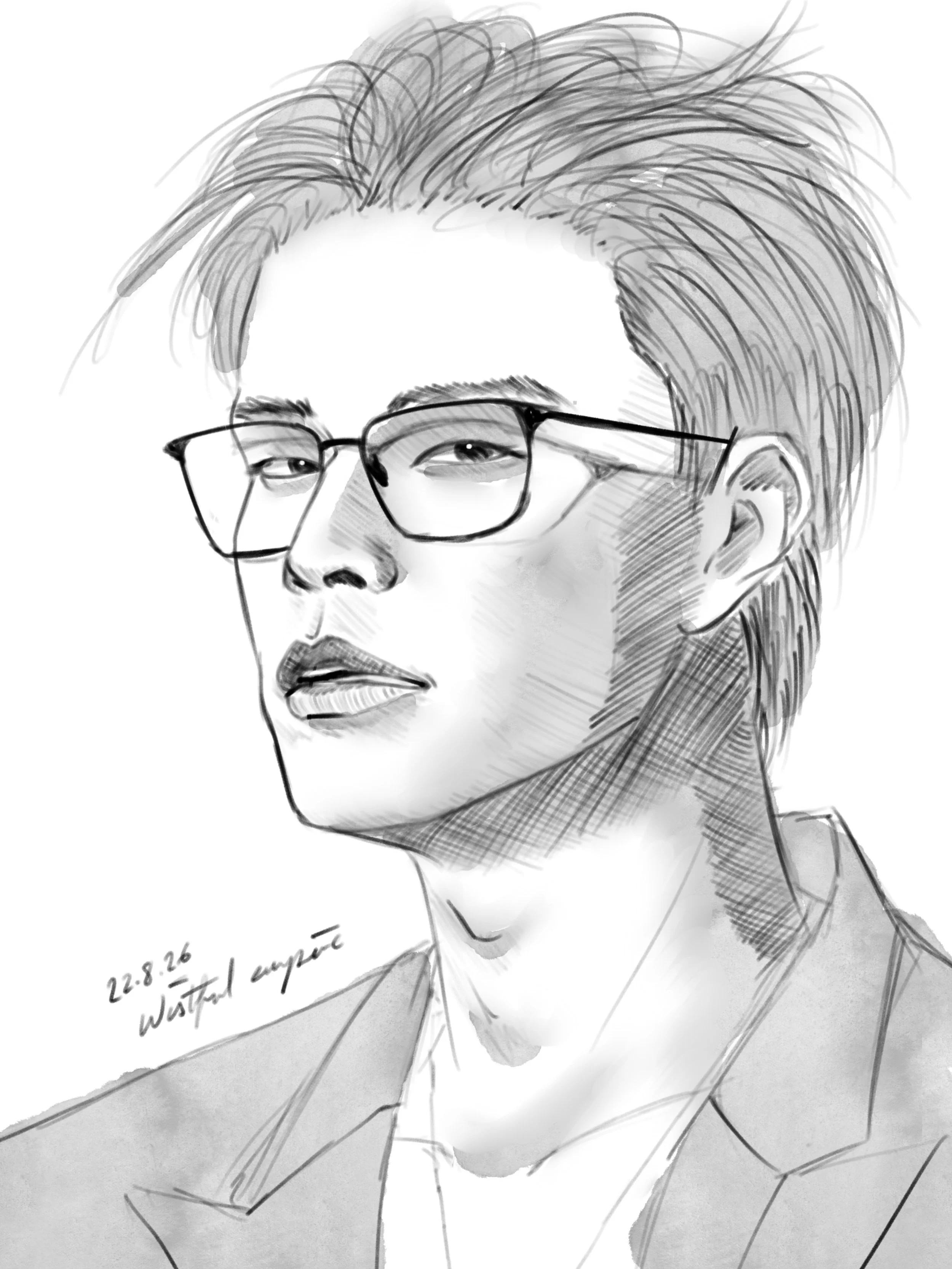 My drawing last night. @miniseungkim is honestly so difficult to draw accurately. His features are so defined, but minimal, that you really need to get the line placement EXACTLY RIGHT or it ends up looking nothing like him!
My beautiful seungmenace 