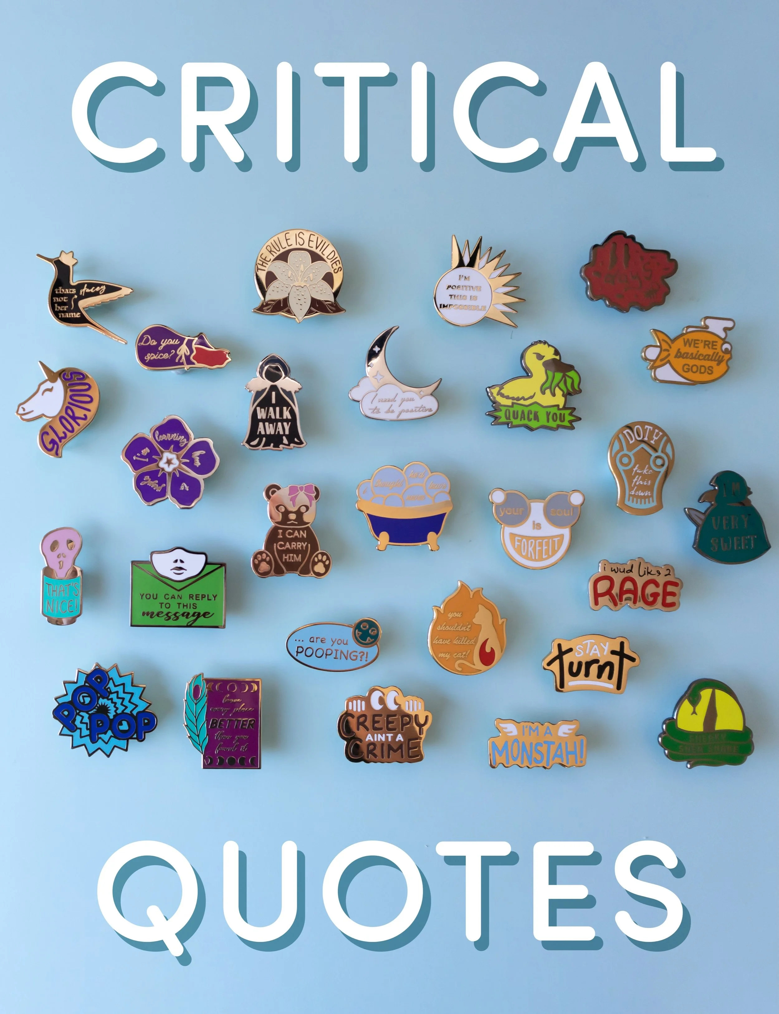 A collection of silly quote inspired by nerdy-ass voice actors sitting around playing dungeons &amp; dragons!

Some memorable moments from both campaign 1 and 2 taken form in enamel pins! These were the culmination of my largest kickstarter, and i&rs