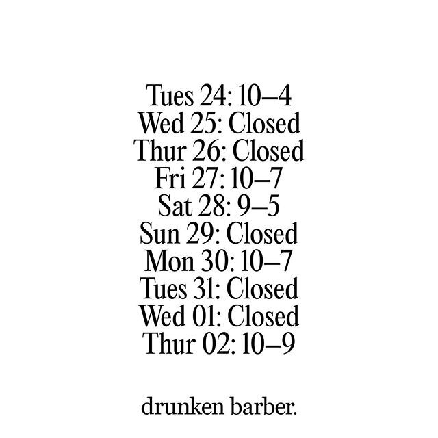 A huge thank you to all of our amazing clients this year! 🙏#drunkenbarber #barbershop #haveanicelife #fitzroy #haircut