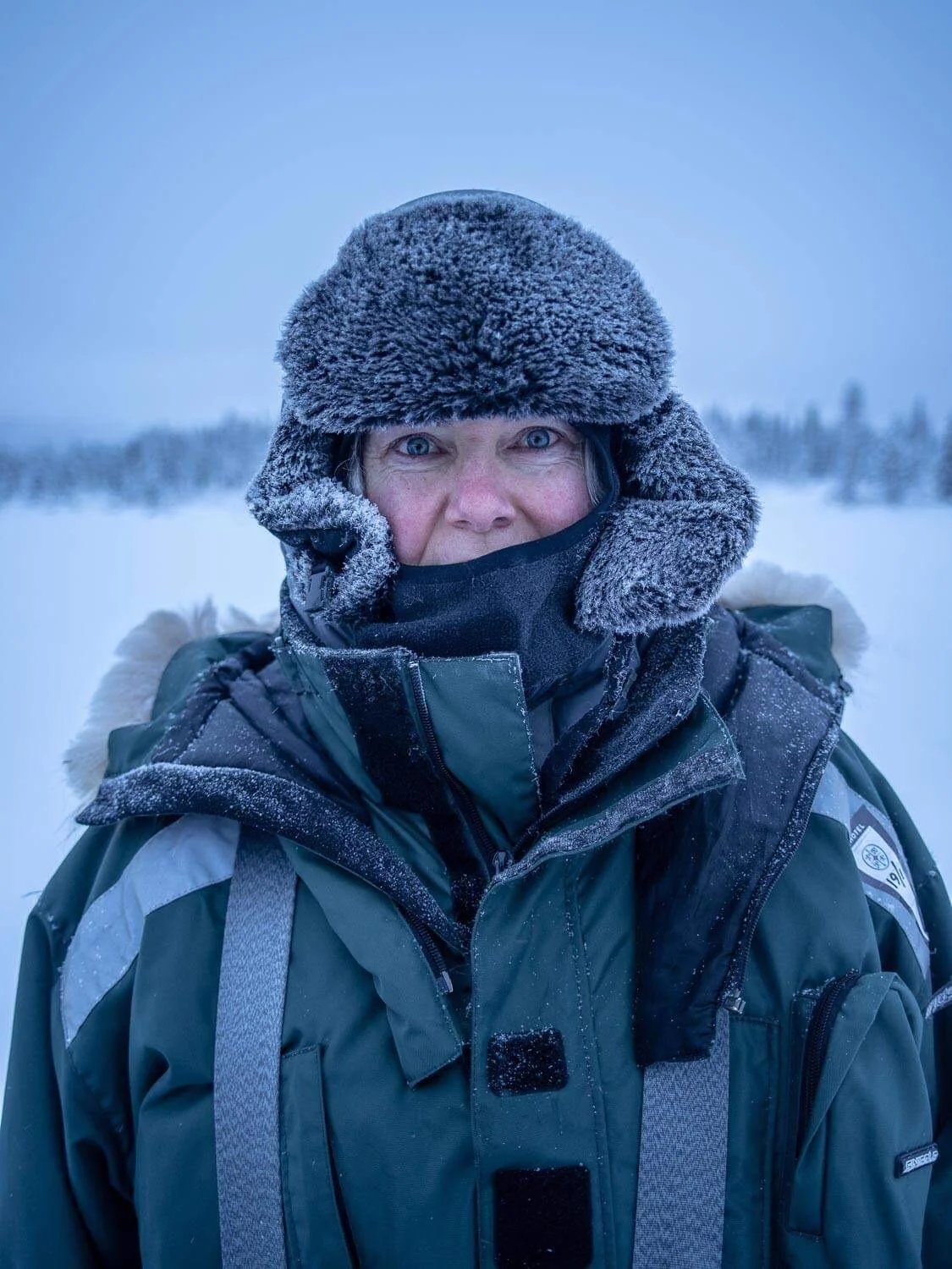 Our Senior Project Manager, Rhonda, learns how to dress for Lapland.