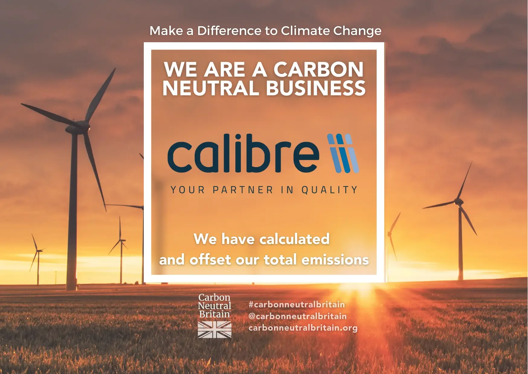 calibre control is a carbon neutral business #carbonneutralbritain