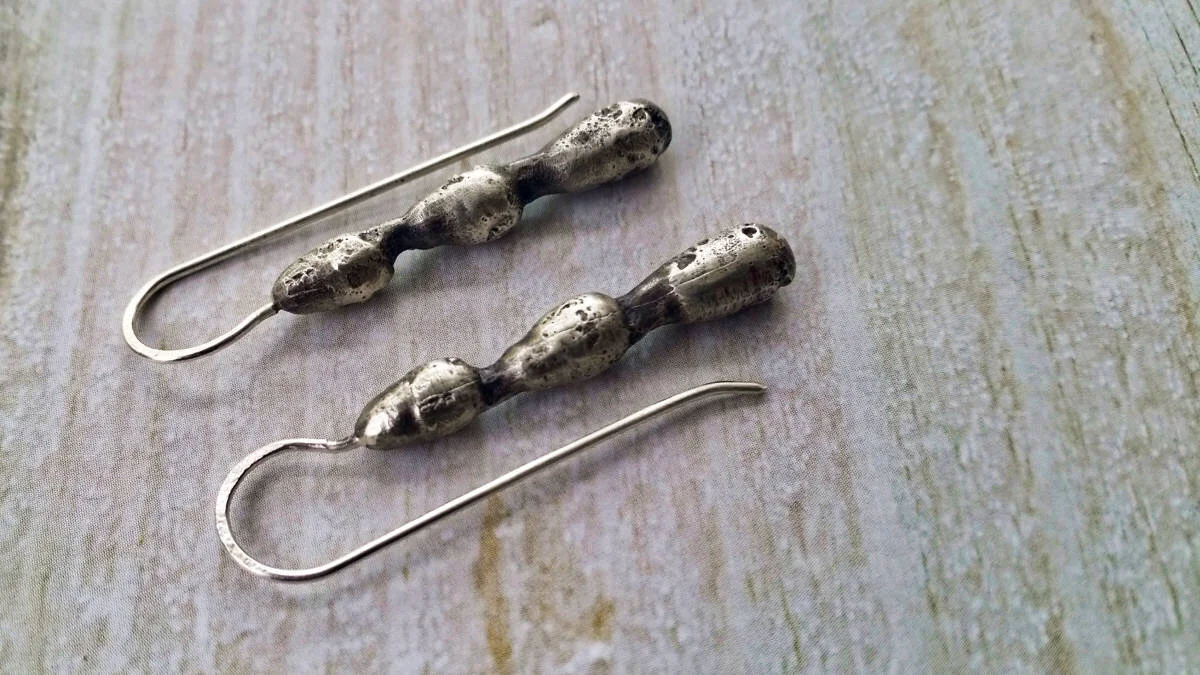 'All shall crumble into dust' earrings