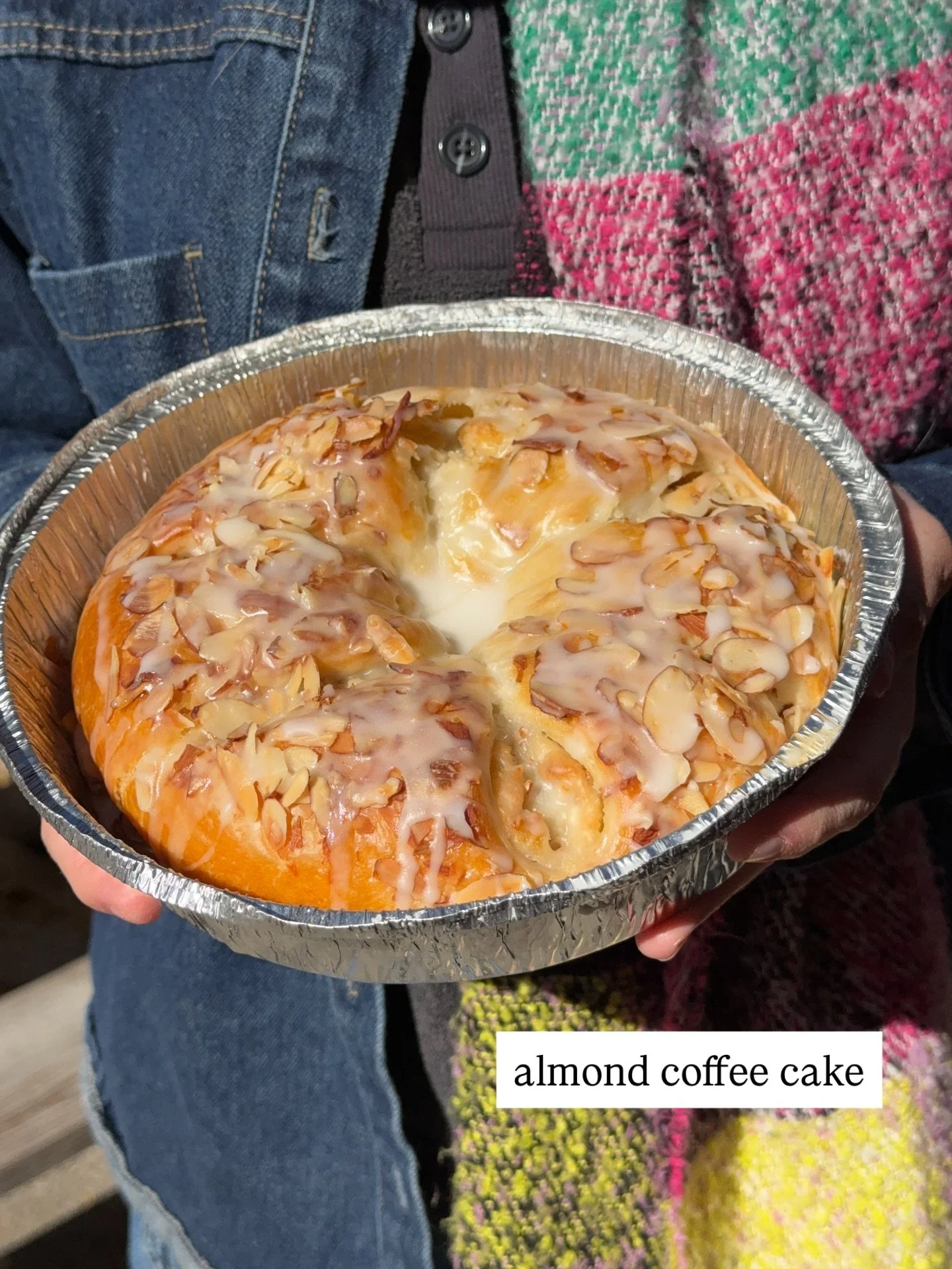 All of the coffee cakes (and a cinnamon roll pan) available on our Thanksgiving menu! We stock these in stores daily but it&rsquo;s best to place a pre-order to make sure we don&rsquo;t sell out before you get here! ✨
