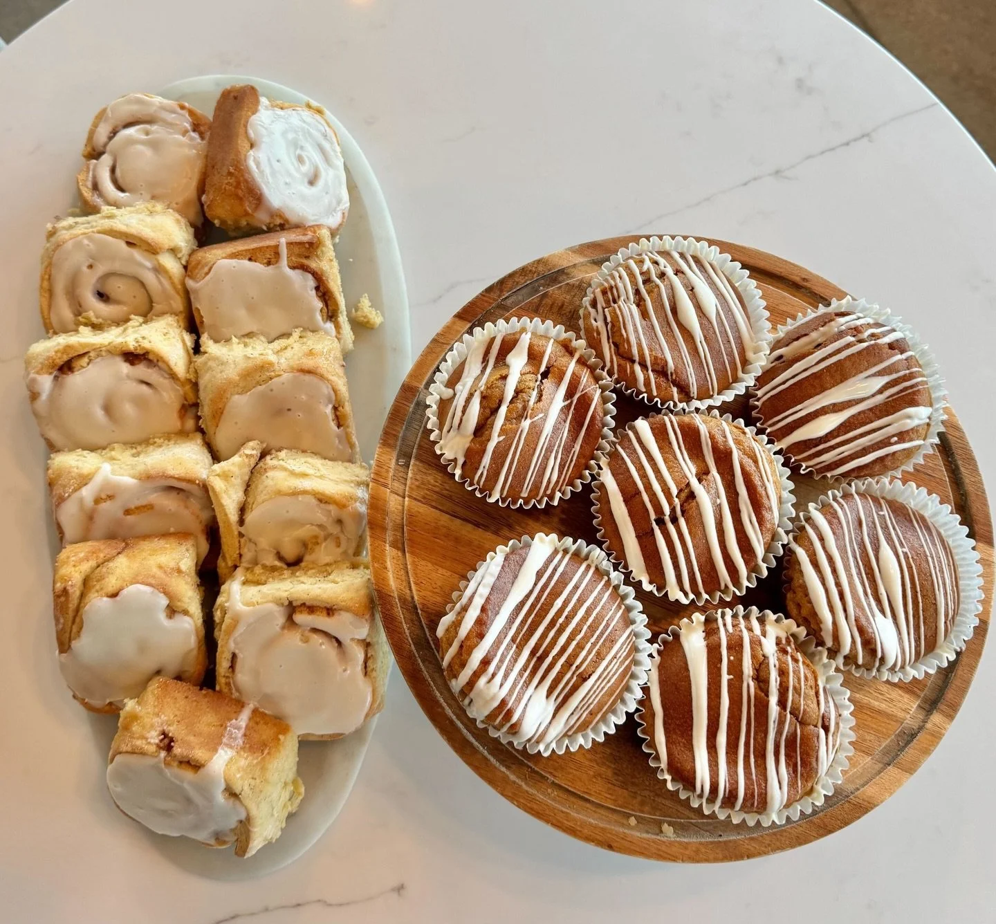 GF cinnamon rolls and pumpkin muffins today &amp; tomorrows at Lawrence!