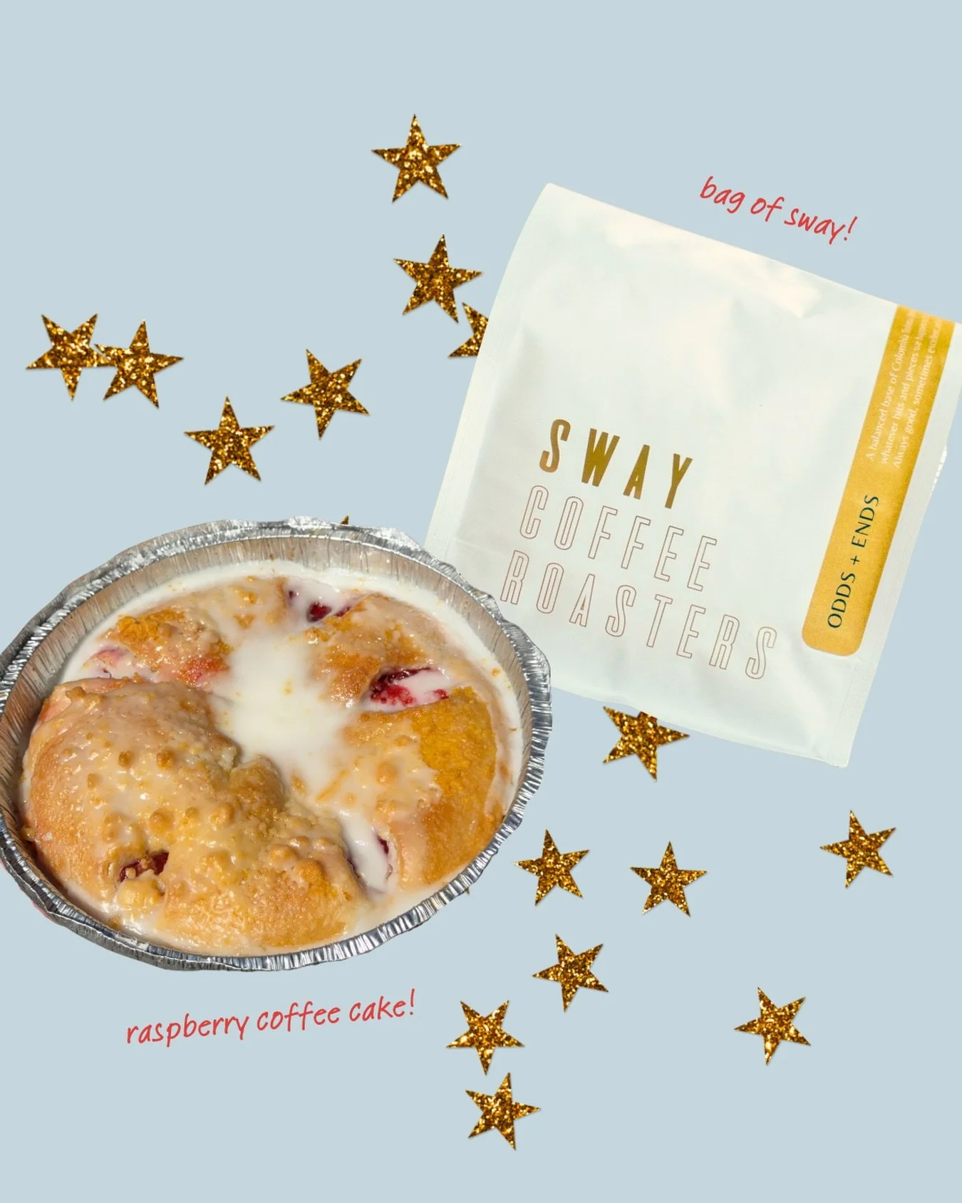 ⭐️ ☕️ 5 DAYS OF GIVEAWAYS DAY 3! Today we&rsquo;re giving away a bag of @swaycoffeeroasters and a raspberry coffee cake! To enter:

1. Like this post! ❤️ 
2. Follow @mclainsmarketkc and @swaycoffeeroasters 
3. Tag a friend below!

For a bonus entry s