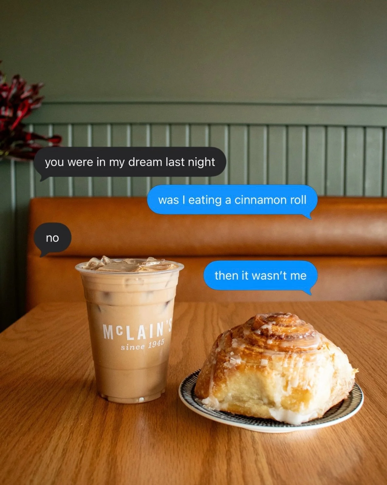 the coffee + cinnamon roll duo is elite