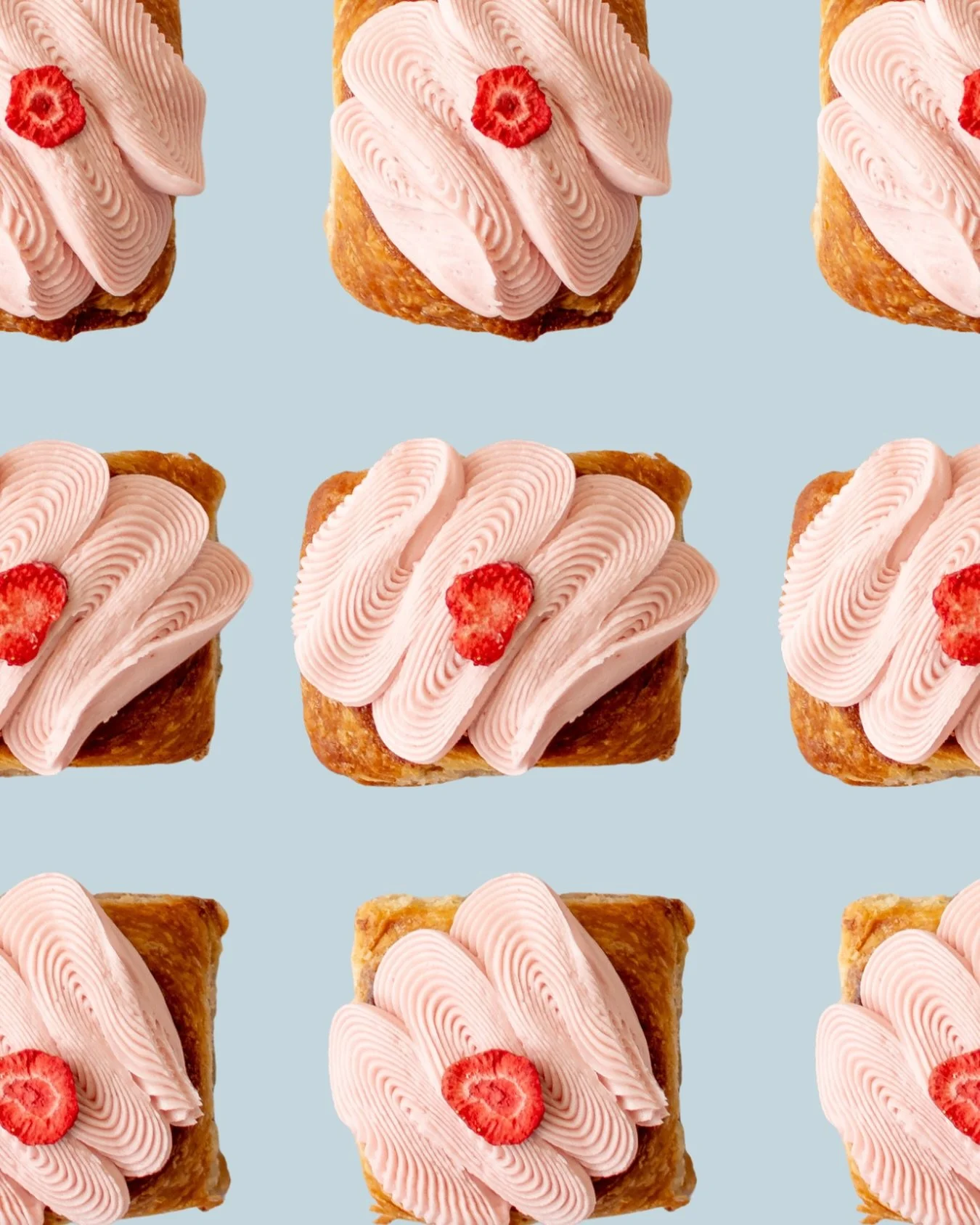 🍓 Our next seasonal cinnamon roll is&hellip;. Strawberry Cream Cheese!!! These frosted cinnamon rolls will be here through July! ✨