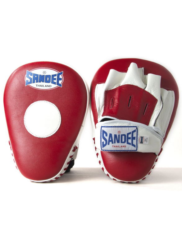 Sandee Leather Red & White Curved Focus Mitt 3.png