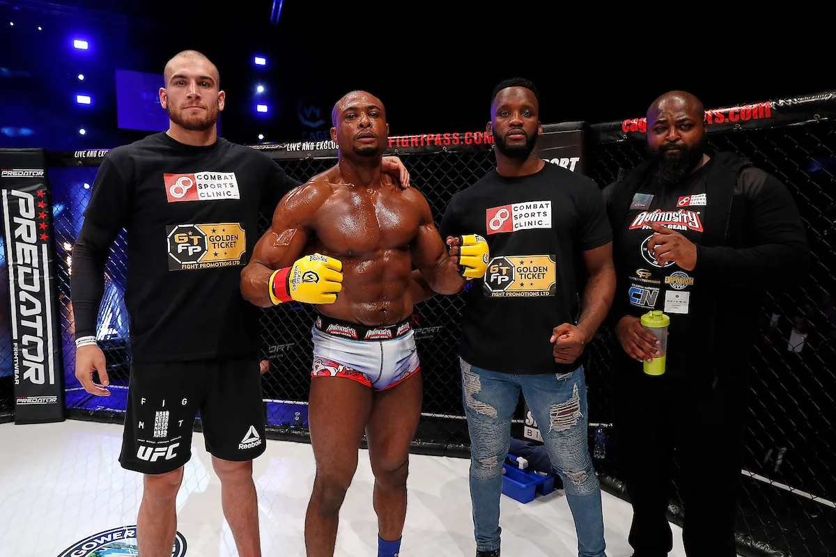 Michael Younis is backed by his his training partners and UFC names Tom Breese and Leon Edwards