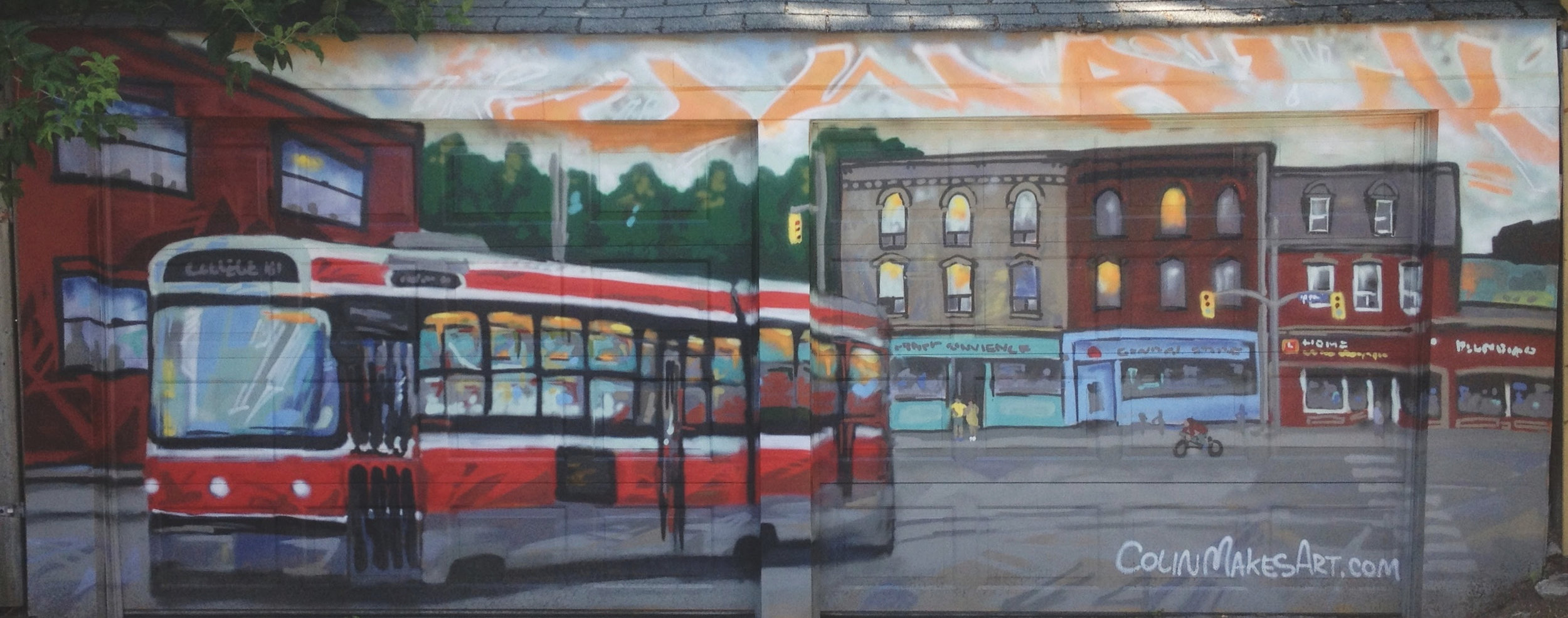 Carlton Streetcar Mural in Toronto
