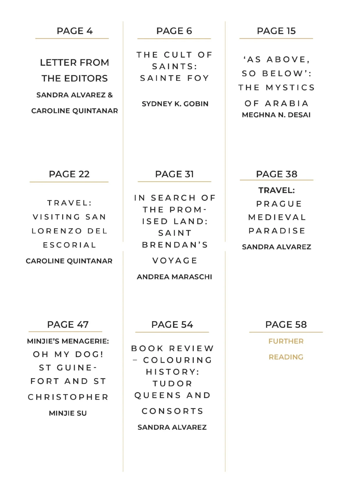 Issue 111 - Hagiography contents