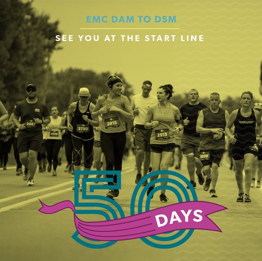 We&rsquo;re 50 days out from the EMC DAM to DSM 20k! Register now before the price increases this Friday at midnight. 

We can&rsquo;t wait to see you at the start line!

#emcdamtodsm #letsdothis