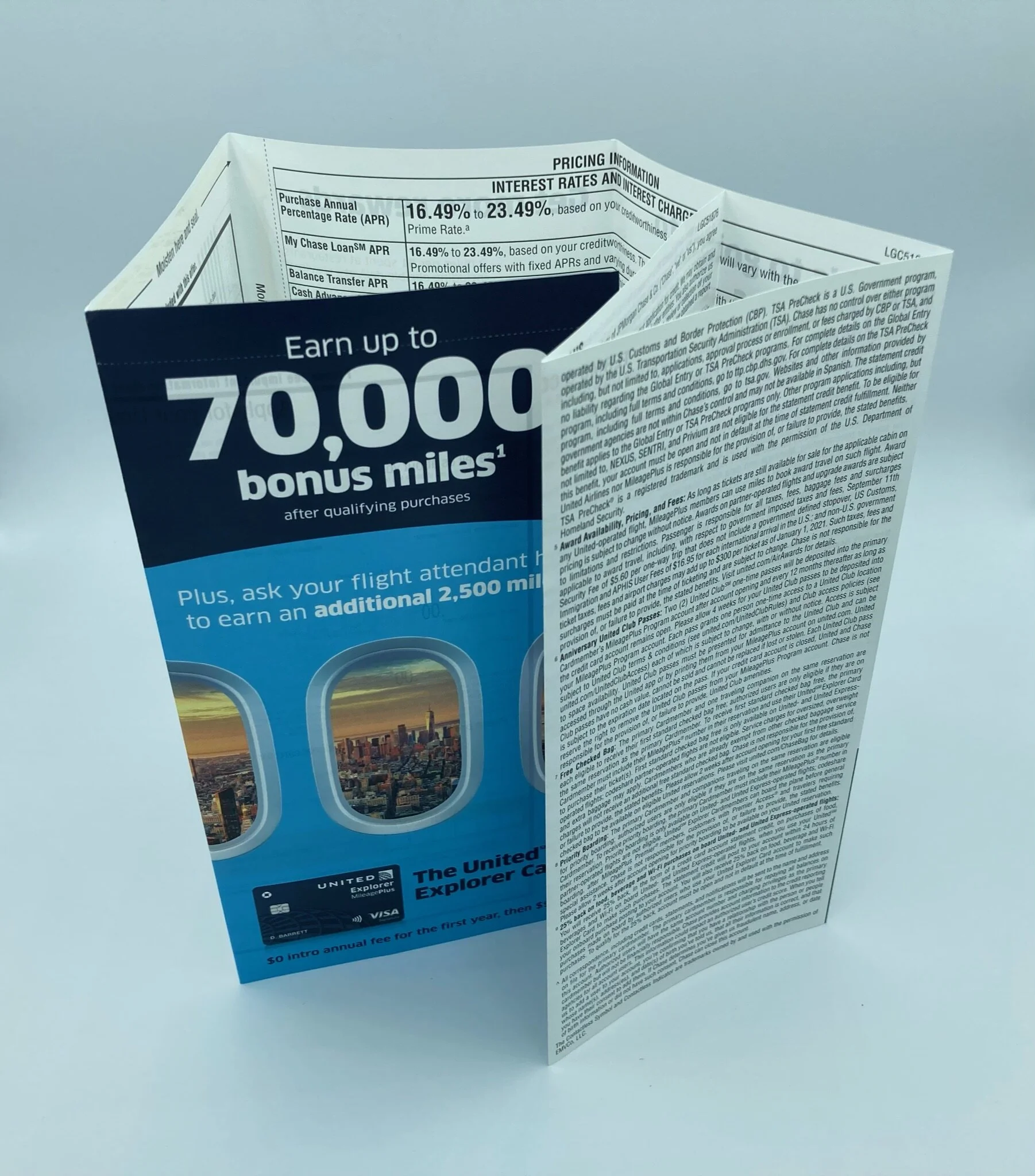 United Airlines Credit Card Brochure