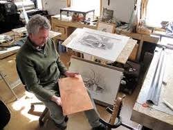 Franc van Oort in his studio