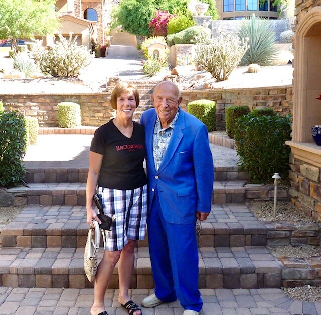 Barbara and Sid at Barbara's home in AZ