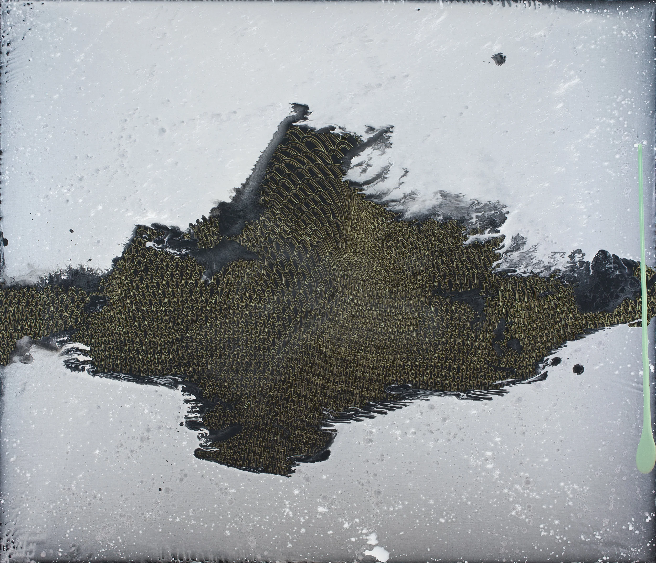 Barbara Takenaga, Aeaea , 2018, acrylic on linen, 60 x 70 inches