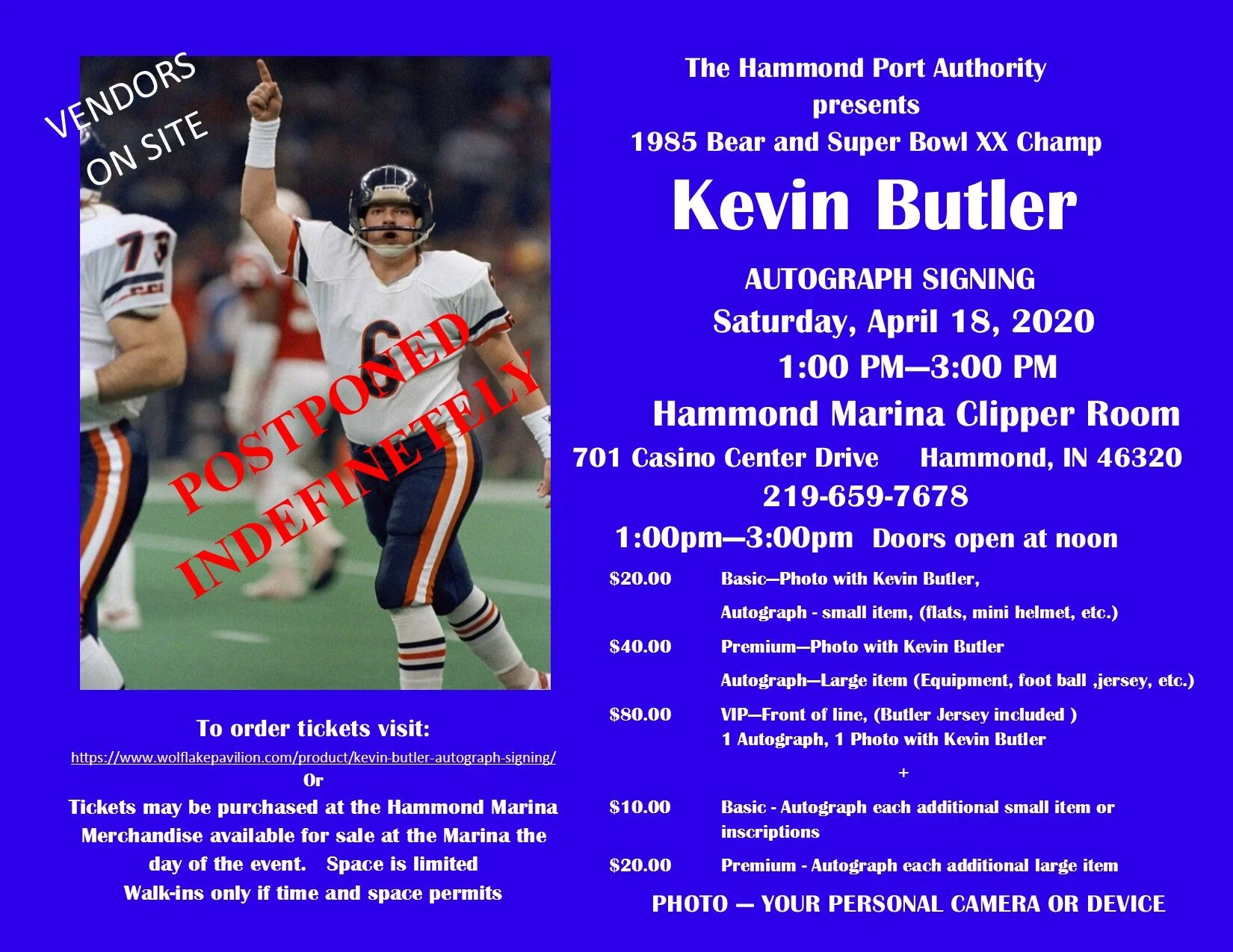 Kevin Butler Autograph Signing