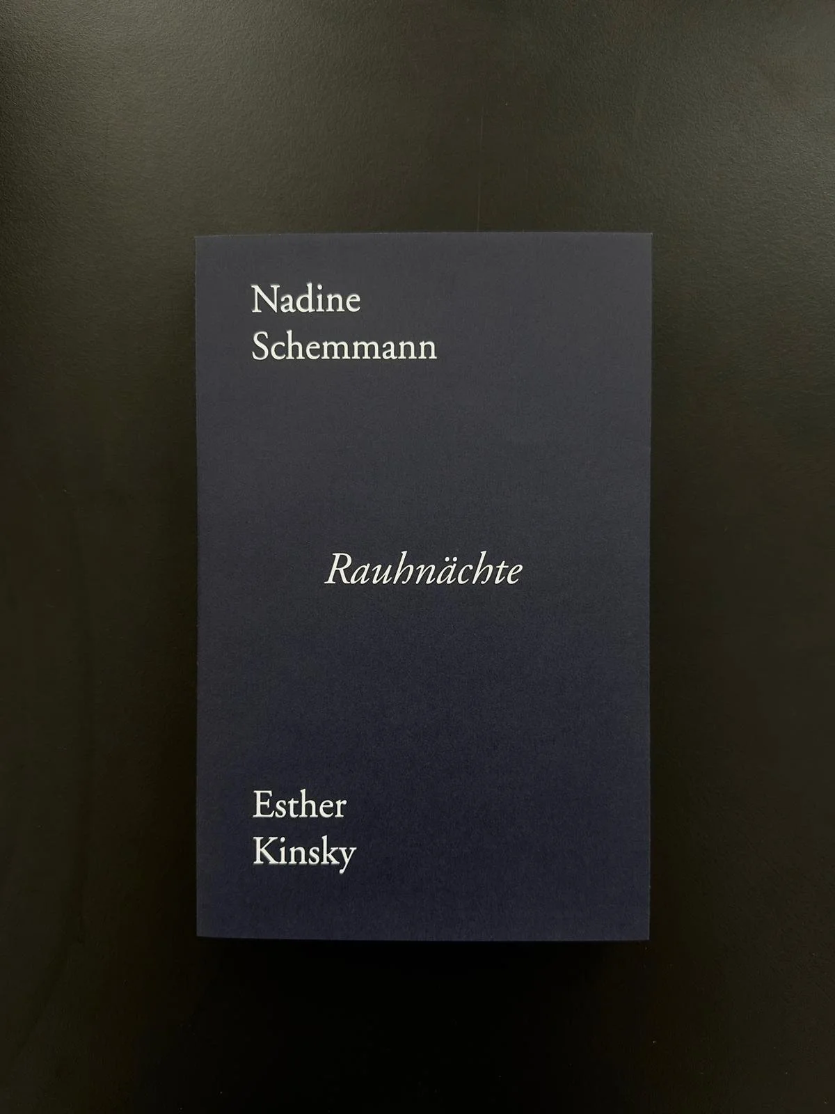 Buchdeckel Front Nadine Schemmann Esther Kinsky Rauhnächte